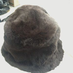 Lord & Taylor Cholate Brown Rabbit Fur Hat
